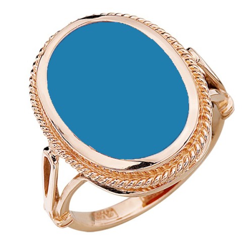 Золотое кольцо с бирюзой