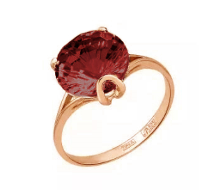 Золотое кольцо с гранатом