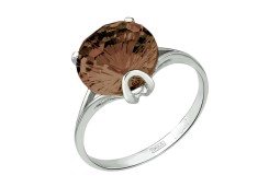 Серебряное кольцо с раух-топазом