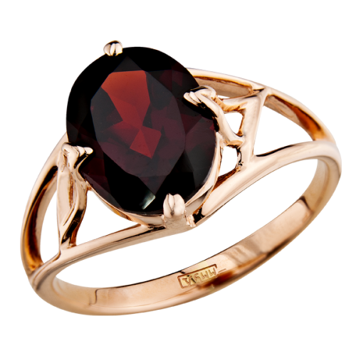 Золотое кольцо с гранатом