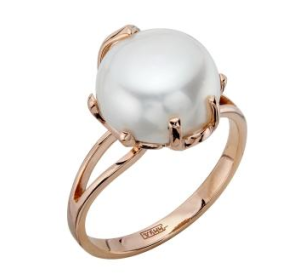 Золотое кольцо с жемчугом