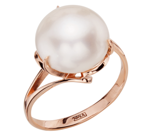 Золотое кольцо с жемчугом