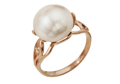 Золотое кольцо с жемчугом
