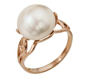 Золотое кольцо с жемчугом