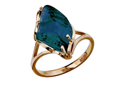 Золотое кольцо с ситаллом