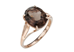 Золотое кольцо с раух-топазом