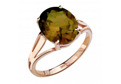 Кольцо из желтого золота с ситаллом