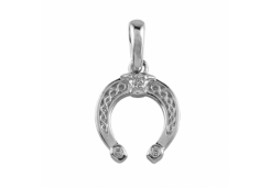 Подвеска из белого золота с фианитом