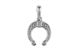 Подвеска из белого золота с фианитом