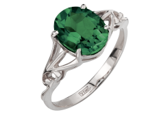 Серебряное кольцо с ситаллом