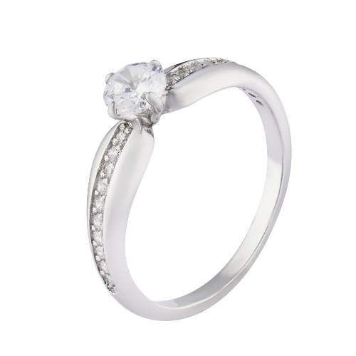 Серебряное кольцо с фианитом