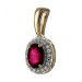 Золотая подвеска с рубином