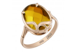 Золотое кольцо с янтарем