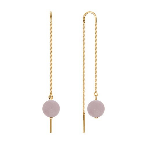 Серебряные cерьги с кварцем