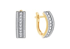 Серебряные cерьги с фианитом