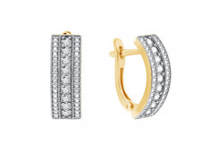 Серебряные cерьги с фианитом