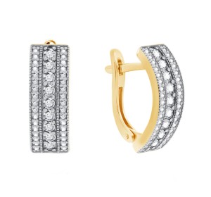 Серебряные cерьги с фианитом