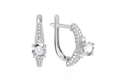 Серебряные cерьги с фианитом