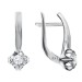 Серебряные cерьги с фианитом