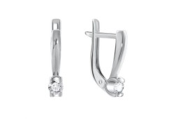 Серебряные cерьги с фианитом