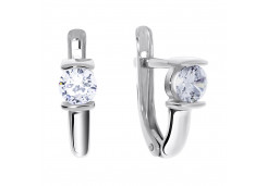 Серебряные cерьги с фианитом