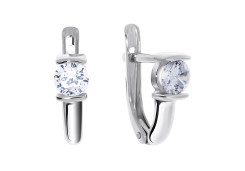 Серебряные cерьги с фианитом