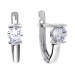 Серебряные cерьги с фианитом