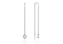 Серебряные cерьги с фианитом