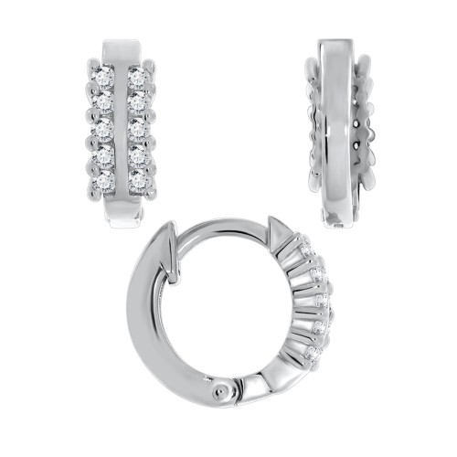 Серебряные cерьги с фианитом