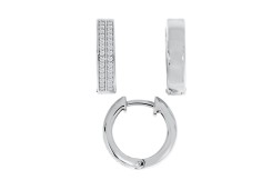 Серебряные cерьги с фианитом