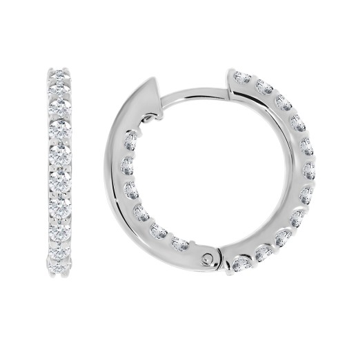 Серебряные cерьги с фианитом