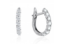 Серебряные cерьги с фианитом