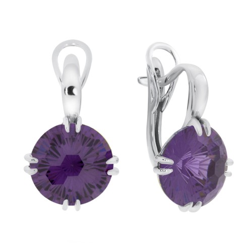 Серебряные cерьги с фианитом