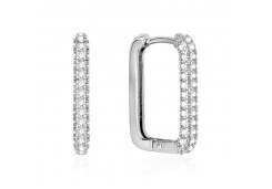 Серебряные cерьги с фианитом