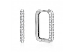 Серебряные cерьги с фианитом