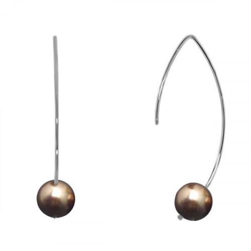 Серебряные cерьги с жемчугом