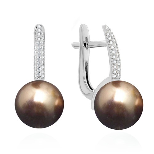 Серебряные cерьги с жемчугом