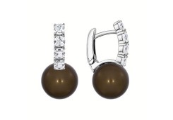Серебряные cерьги с жемчугом