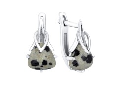 Серебряные cерьги с яшмой