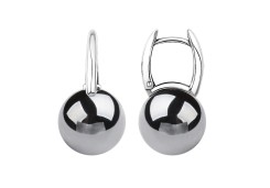 Серебряные cерьги с гематитом