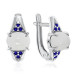 Серьги из серебра 925 пробы с агатом
