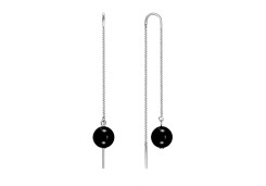 Серебряные cерьги с агатом