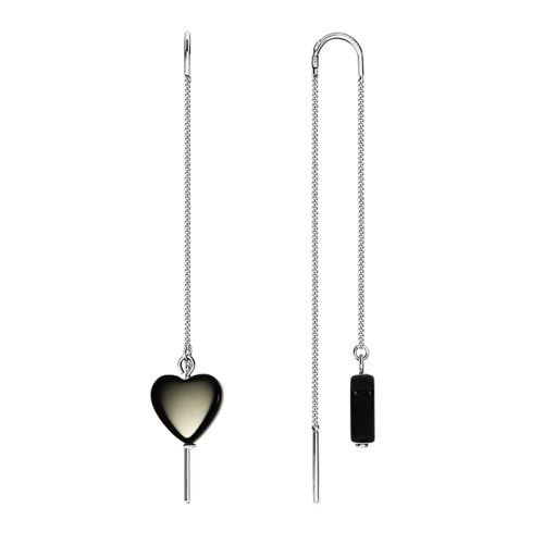 Серебряные cерьги с агатом