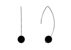 Серебряные cерьги с агатом