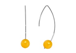 Серебряные cерьги с агатом