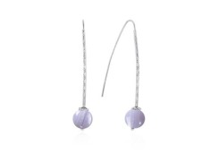 Серебряные cерьги с агатом