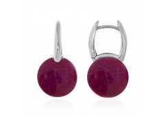 Серебряные cерьги с агатом