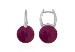 Серебряные cерьги с агатом