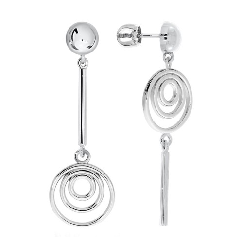 Серебряные cерьги пусеты (гвоздики)