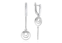 Серебряные cерьги висячие